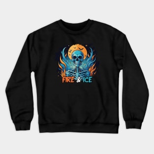 Skeleton Fire and Ice Crewneck Sweatshirt